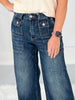 The Blueprint - Judy Blue Utility Patch Pocket Wide Leg Cropped Jean