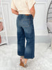 The Blueprint - Judy Blue Utility Patch Pocket Wide Leg Cropped Jean