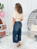 The Blueprint - Judy Blue Utility Patch Pocket Wide Leg Cropped Jean