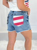 Miss Independent - Judy Blue Stars & Stripes Pocket Shorts