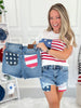Miss Independent - Judy Blue Stars & Stripes Pocket Shorts