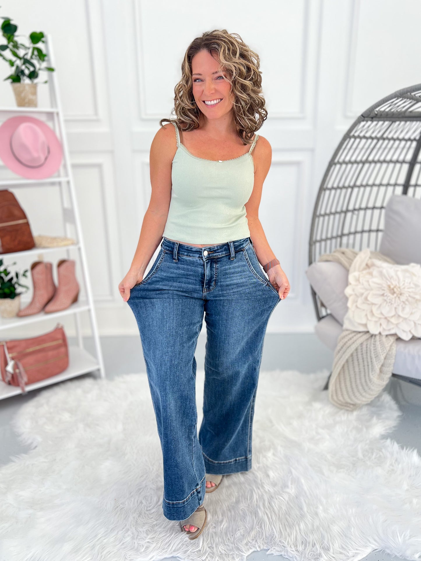Little Legend - Judy Blue PETITE Retro Wide Leg Jean