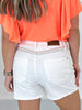 Over The Rainbow - Judy Blue Yoke Stitch Detail Shorts - Final Sale