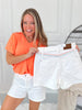 Over The Rainbow - Judy Blue Yoke Stitch Detail Shorts - Final Sale