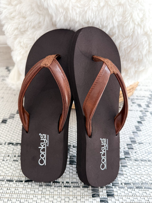 Corky's Summer Plans Sandal - Cognac