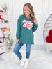 Ribbed Sequin Merry & Bright Crewneck