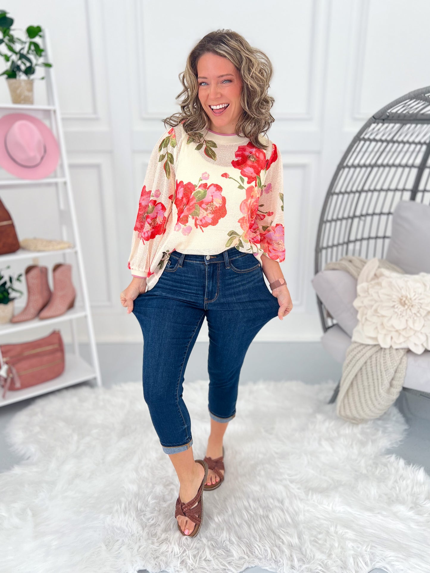 On Repeat - Judy Blue Cuffed Capri