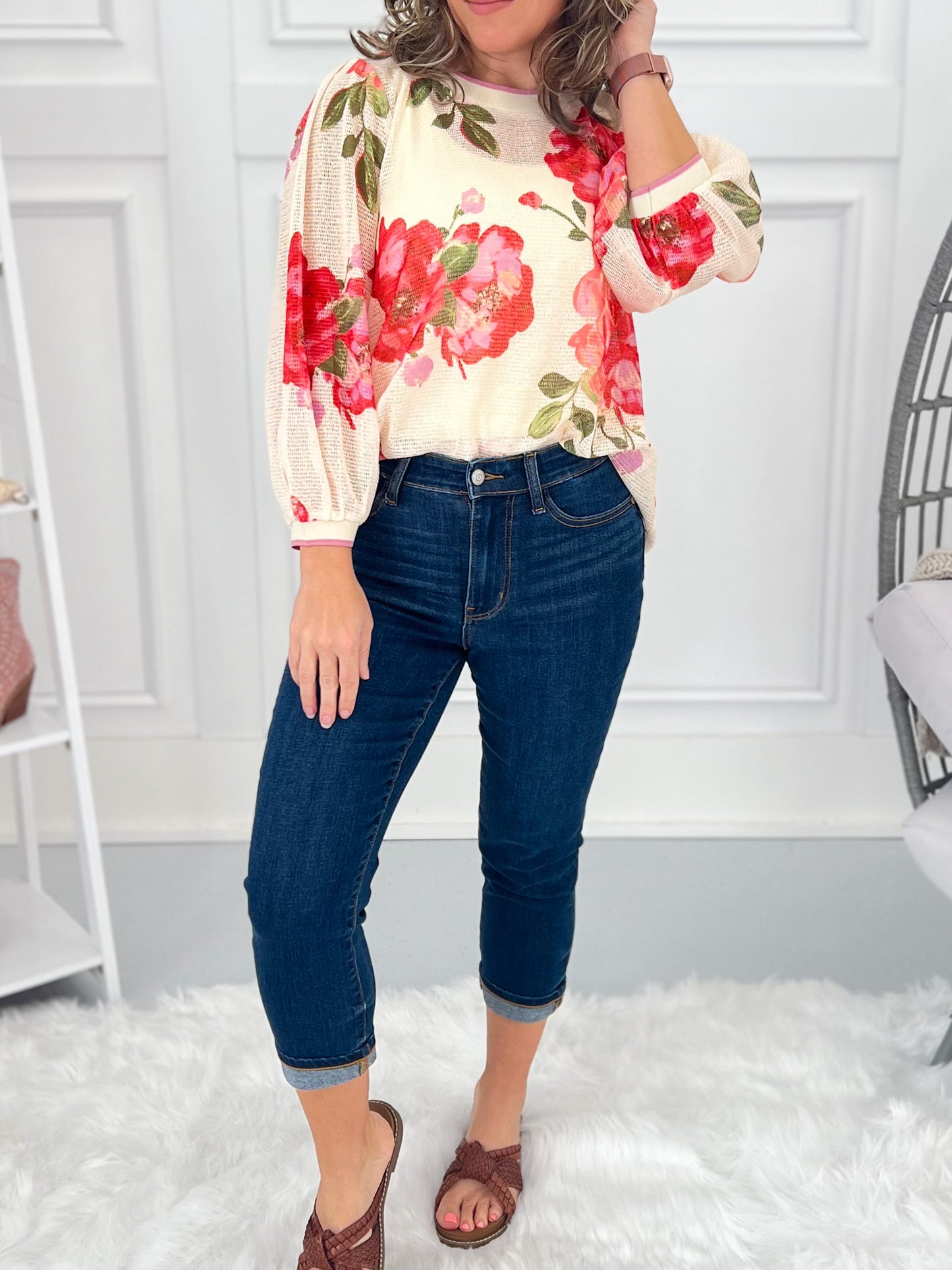 On Repeat - Judy Blue Cuffed Capri