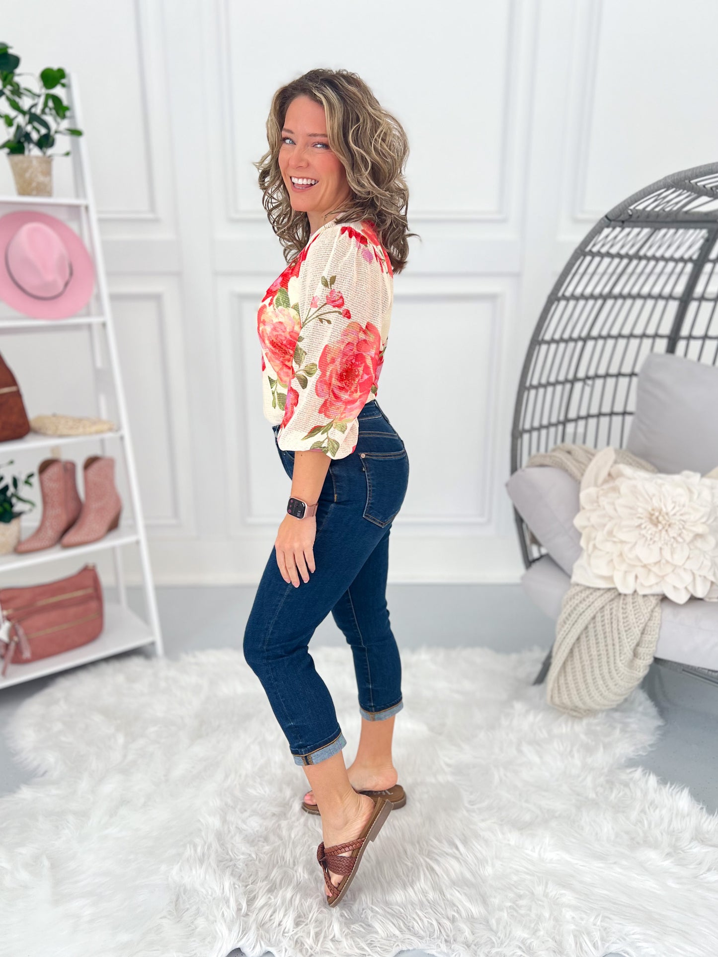 On Repeat - Judy Blue Cuffed Capri