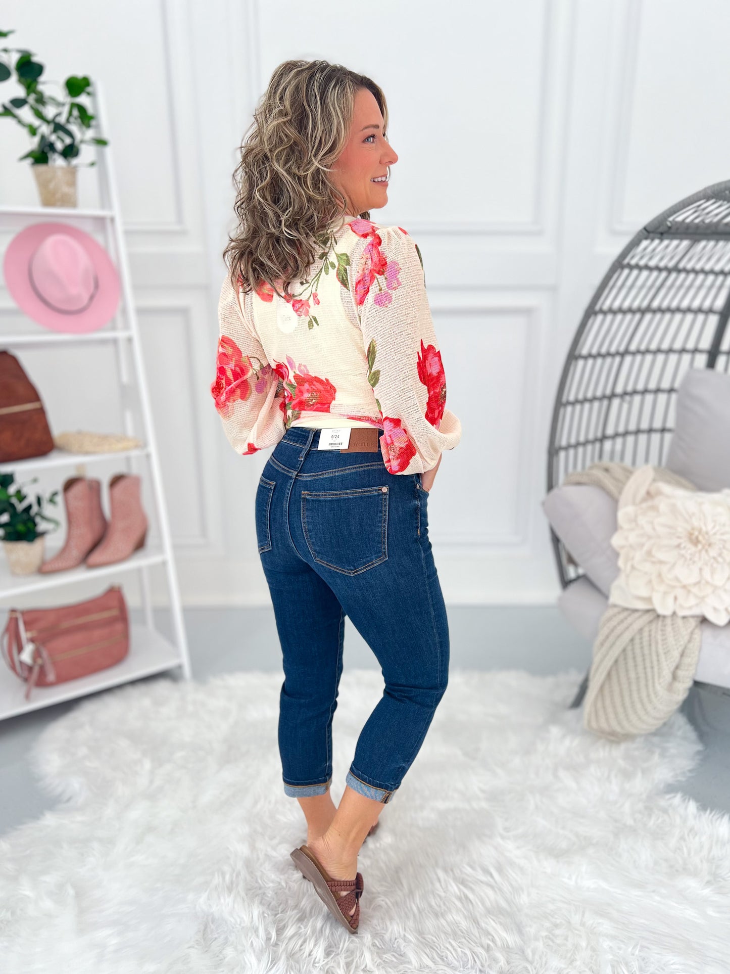 On Repeat - Judy Blue Cuffed Capri