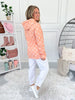 Hailey Pullover Hoodie - Coral Floral