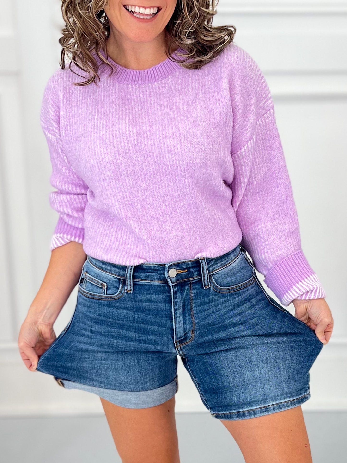 Summer Standard - Judy Blue Slim Fit Cuffed Shorts