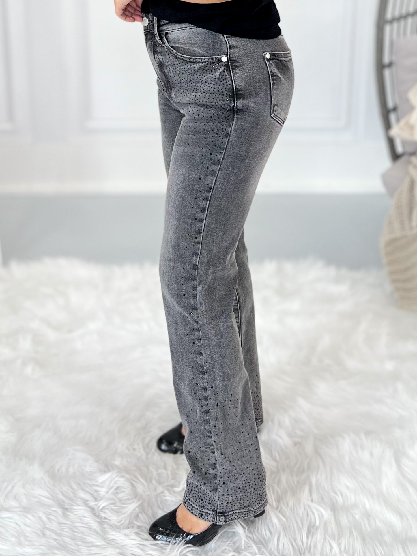 Judy Blue - Rhinestone Straight Leg Jeans