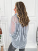 Silver Touch Button Up Top