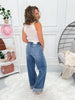 Cuff Love - Judy Blue Fold Over Waistband Straight Leg Jean
