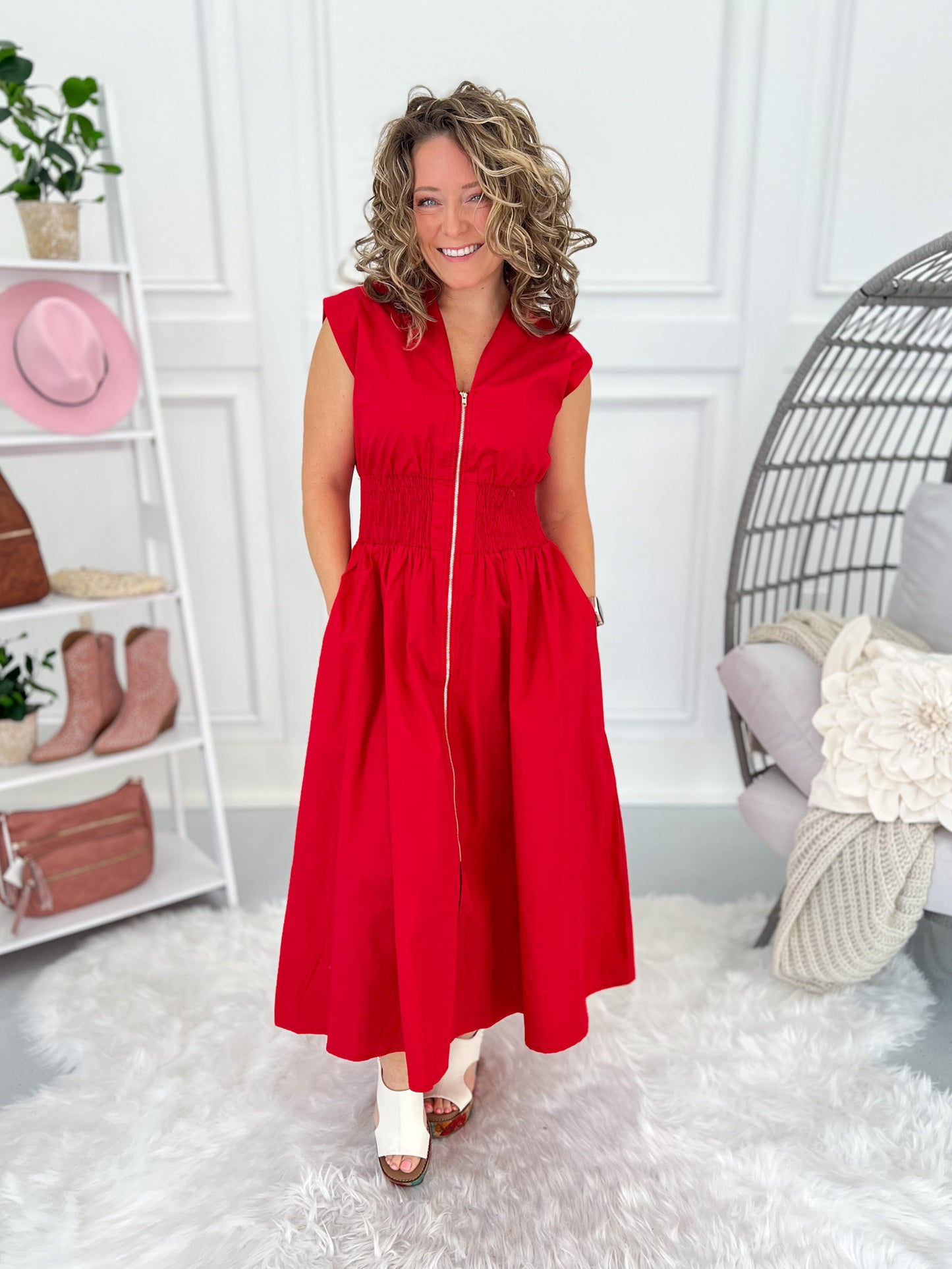 Feeling So Fine Dress - Red