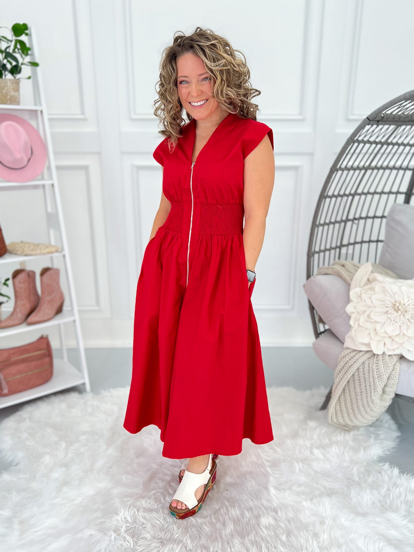 Feeling So Fine Dress - Red