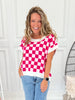 Checks The Boxes Knit Top