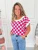 Checks The Boxes Knit Top
