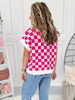 Checks The Boxes Knit Top