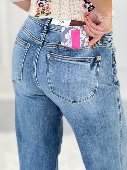 Call Me Maybe - Judy Blue Cell Phone Pocket Dad Jean- Final Sale