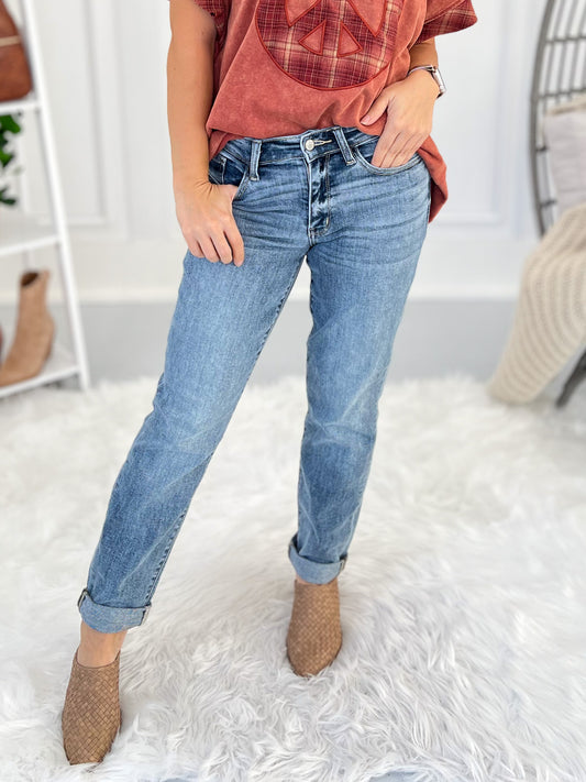 Cake By The Ocean Judy Blue Beach Wash Boyfriend Jeans- Final Sale