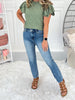 Off The Clock - Judy Blue Vintage Wash Kick Flare Jean