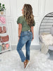 Off The Clock - Judy Blue Vintage Wash Kick Flare Jean