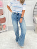 Two For The Show - Judy Blue Double Button Wide Leg Jean