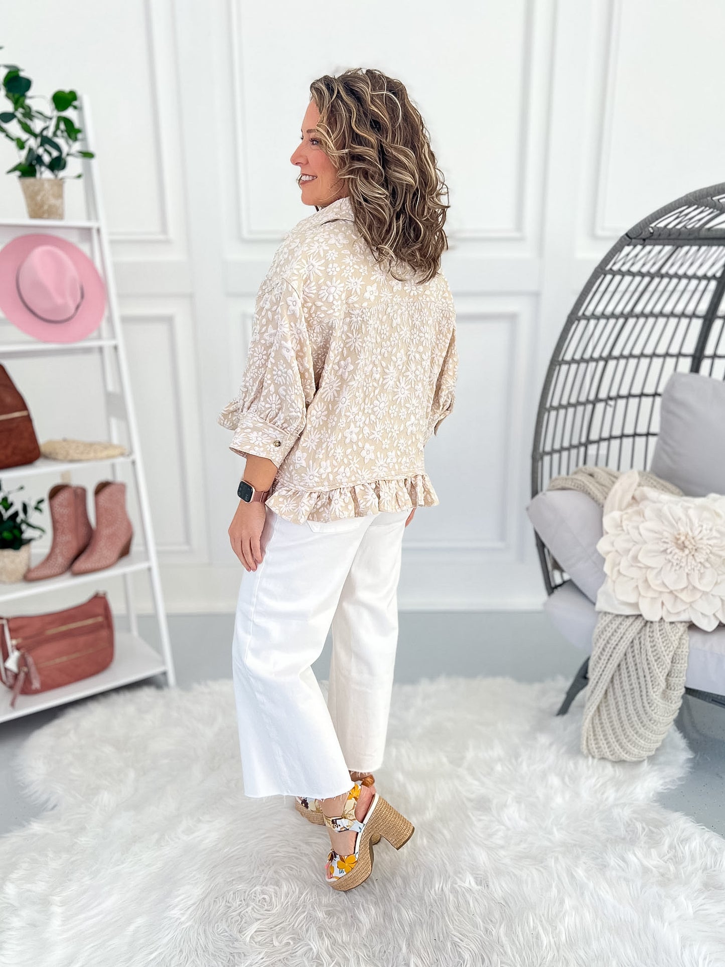 With A Charm Button Up Top