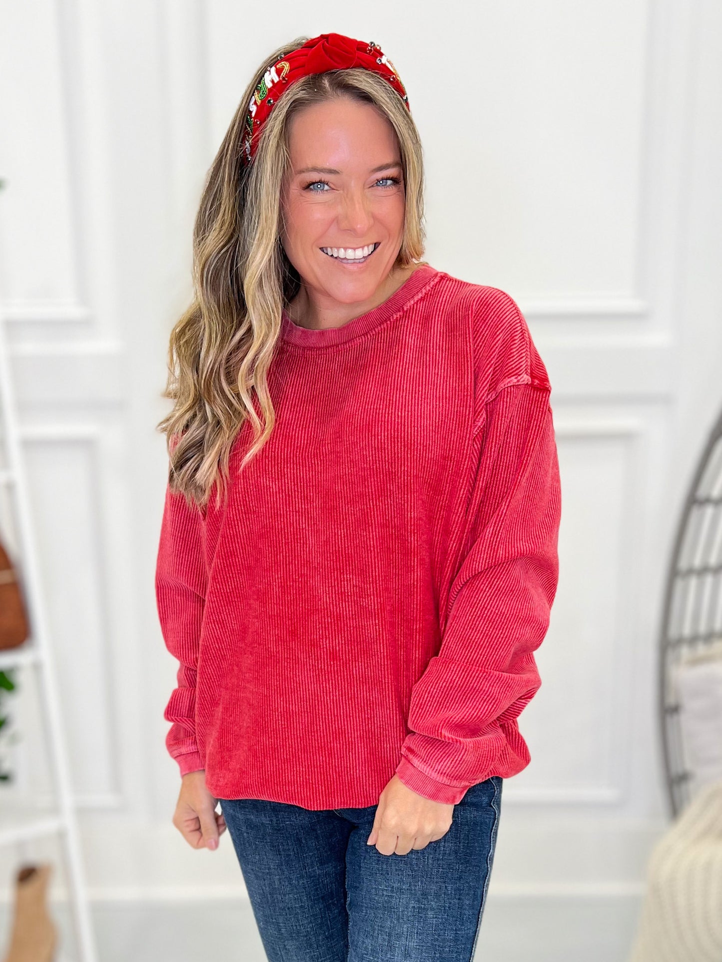 Gameday Corded Crewneck Sweatshirt