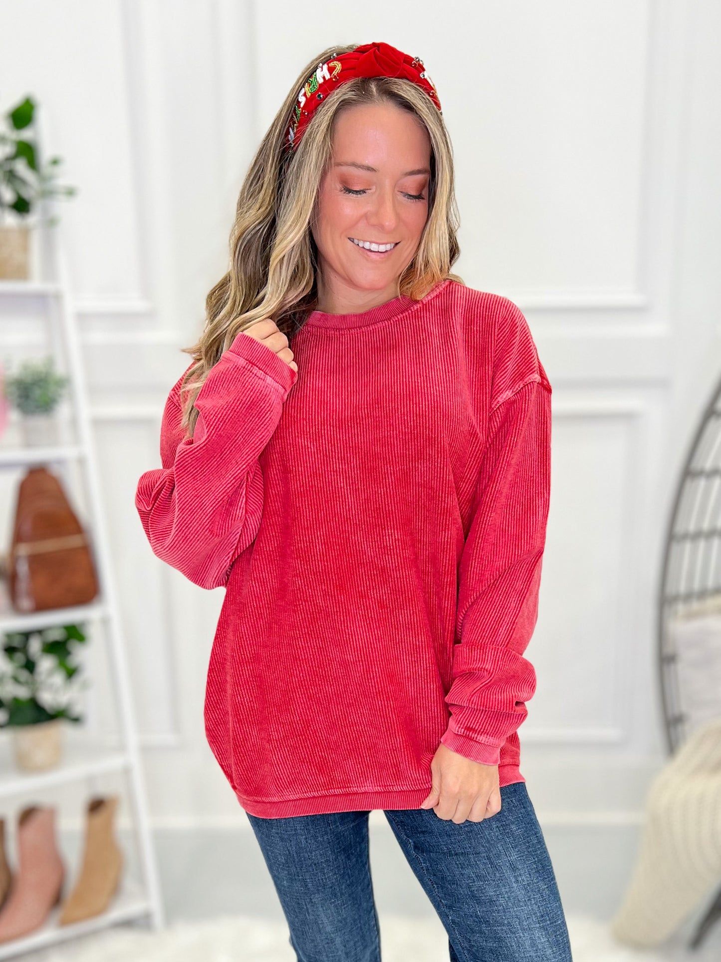 Gameday Corded Crewneck Sweatshirt