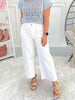 White Noise - Judy Blue Cropped Wide Leg Jean