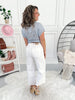 White Noise - Judy Blue Cropped Wide Leg Jean