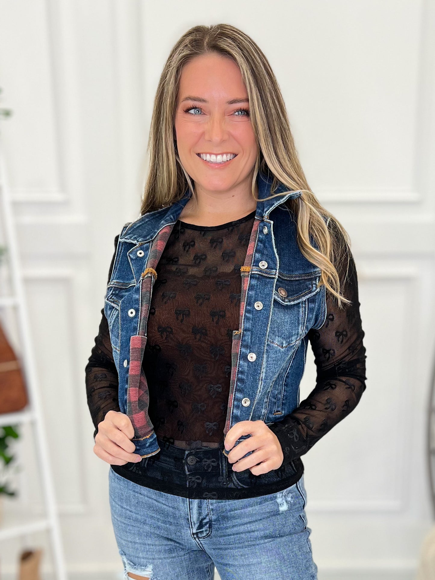 Judy Blue Buffalo Flannel Print Vest - Final Sale