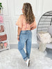 Dial It Back - Judy Blue Bleach Splatter Cuffed Boyfriend Jean
