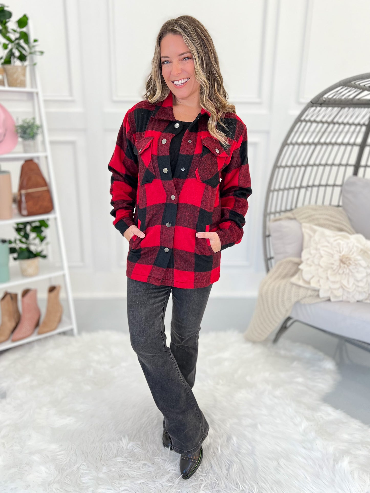 Norah Shacket - Buffalo Plaid- Final Sale