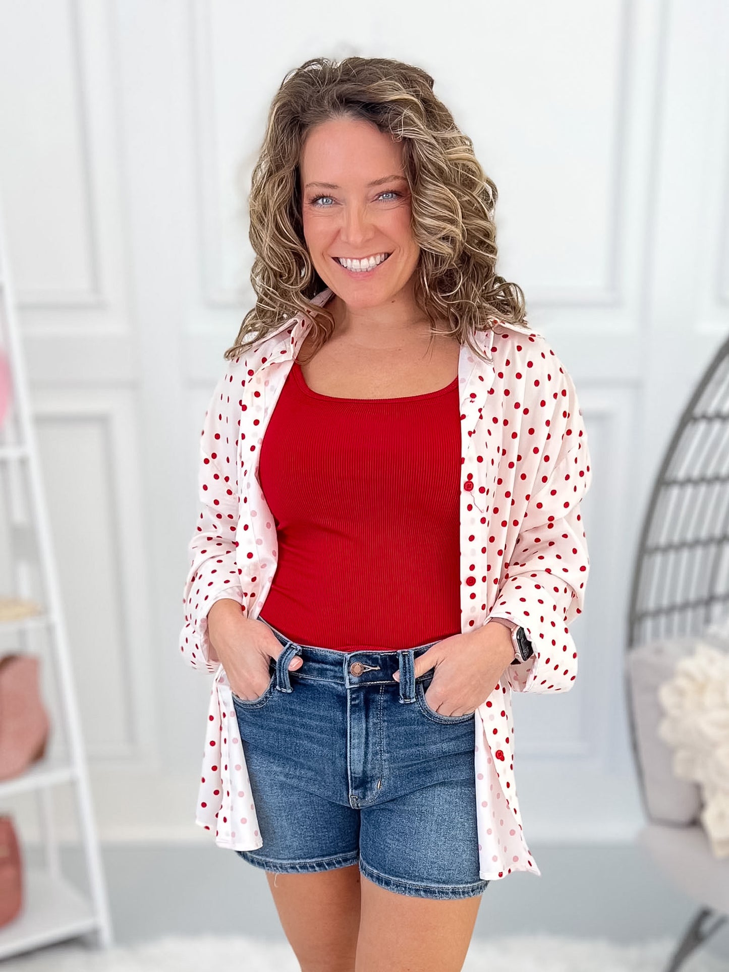 My Favorite Date Button Up Top