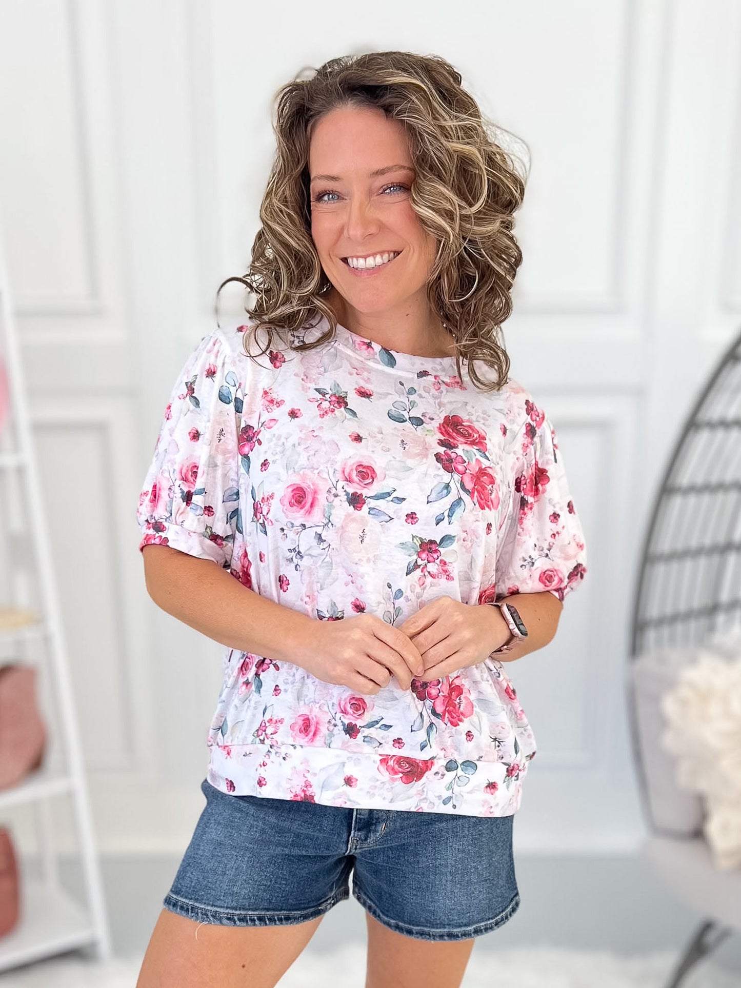 Katie Cozy Top - Pink Bloom