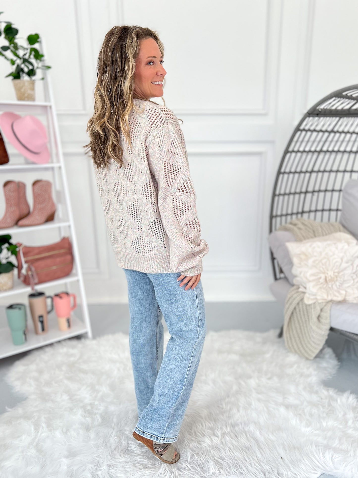 Faded Rainbows Knit Top