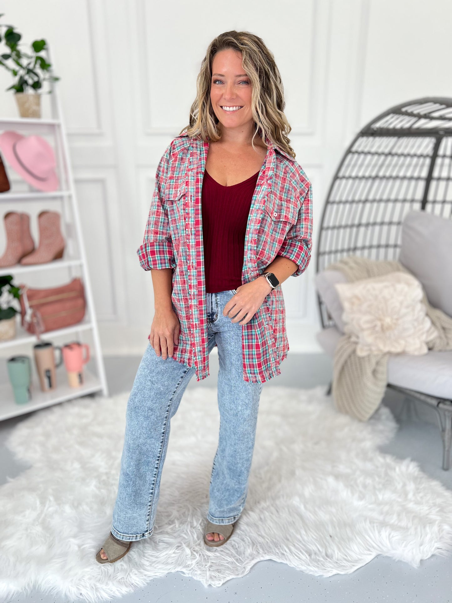 Having A Field Day Button Up Top