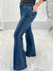 Diamond In The Rough - Judy Blue Rhinestone Detail Flare Jeans