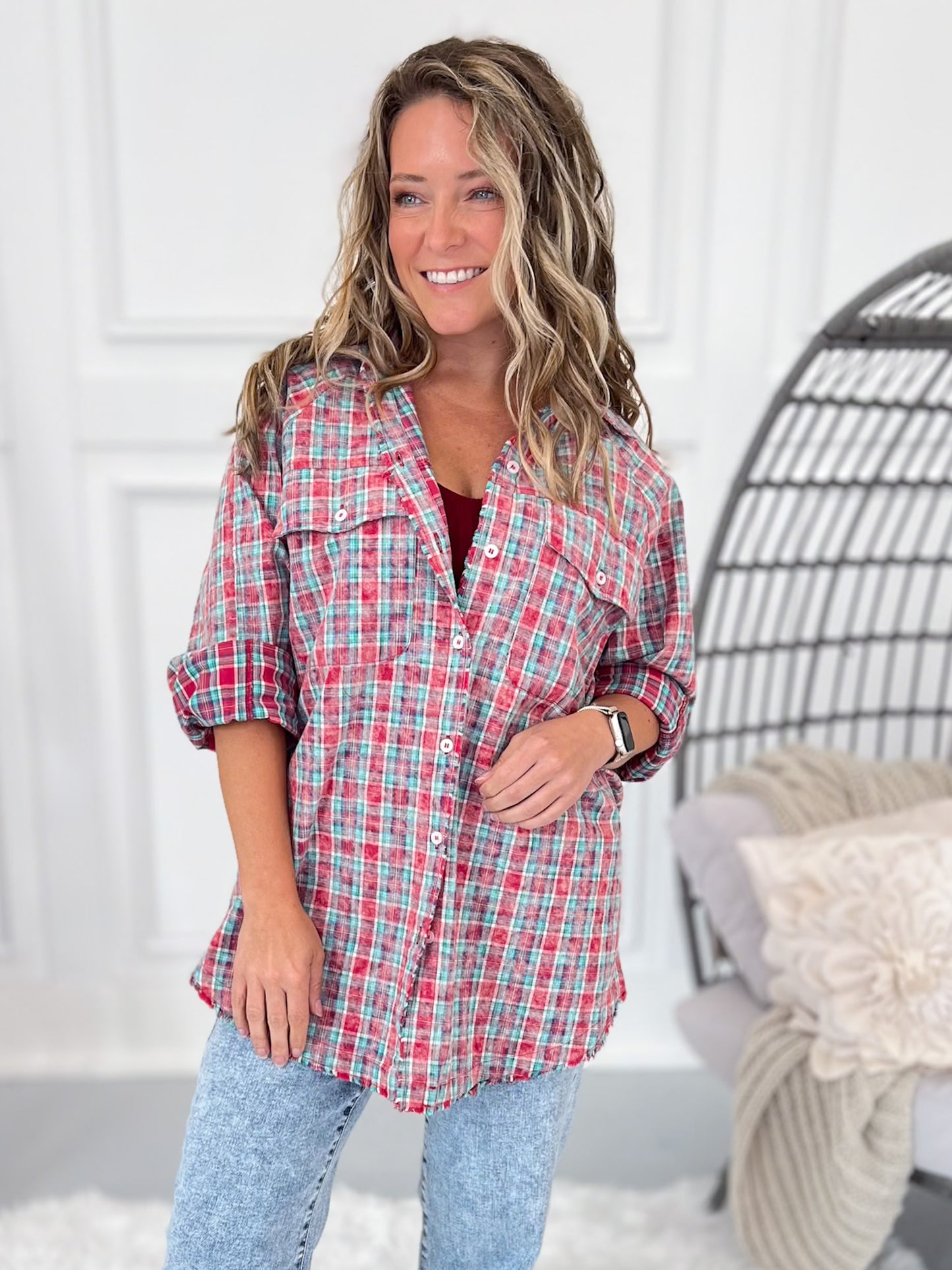 Having A Field Day Button Up Top