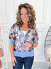 Mist You Too Mesh Button Up Top