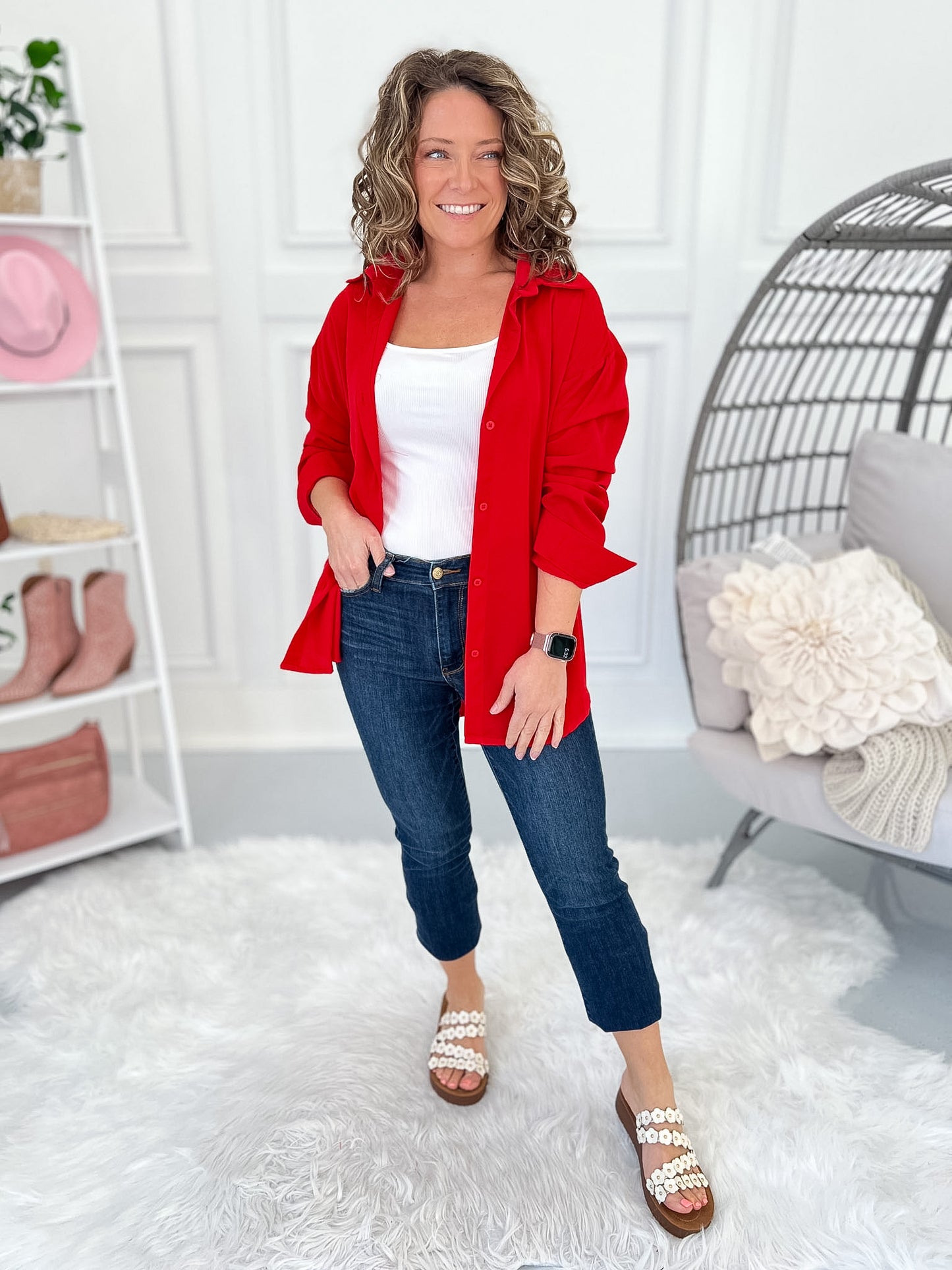 It's Date Night Button Up Top