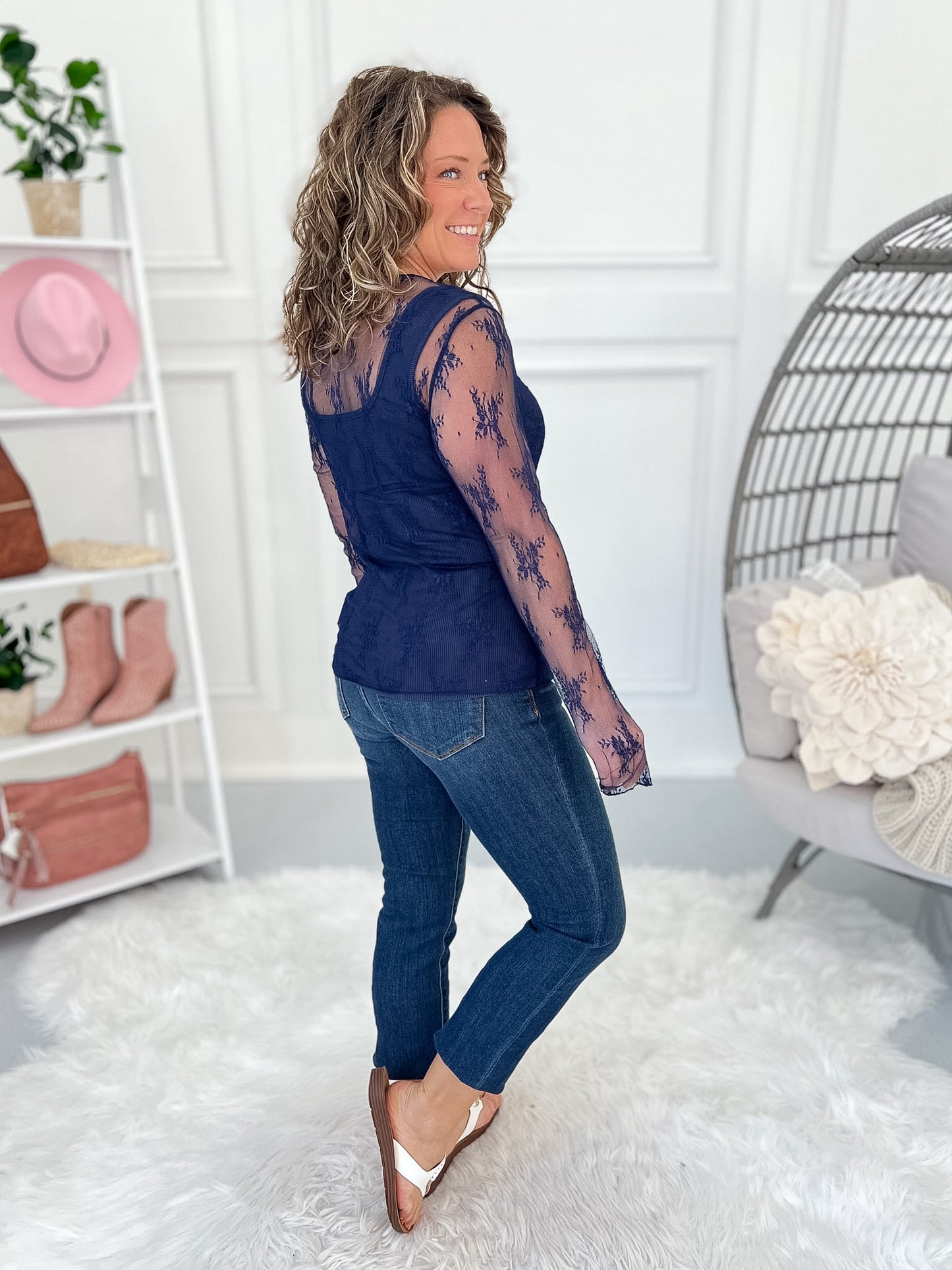 Charming Me Mesh Top - Final Sale