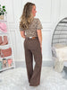 Coffee Break - Judy Blue Mocha Dyed Retro Wide Leg Jean