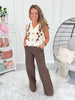 Coffee Break - Judy Blue Mocha Dyed Retro Wide Leg Jean