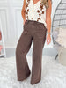 Coffee Break - Judy Blue Mocha Dyed Retro Wide Leg Jean