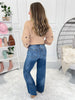 Rumor Has It - Judy Blue Retro Wide Leg Cuffed Jeans